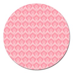 Damask Floral Design Seamless Magnet 5  (round) by HermanTelo