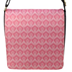 Damask Floral Design Seamless Flap Closure Messenger Bag (s) by HermanTelo