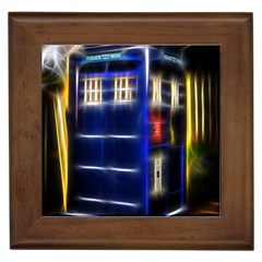 Famous Blue Police Box Framed Tiles by HermanTelo