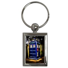 Famous Blue Police Box Key Chain (rectangle) by HermanTelo