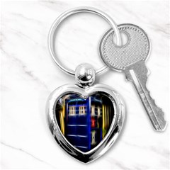 Famous Blue Police Box Key Chain (heart) by HermanTelo