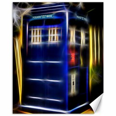 Famous Blue Police Box Canvas 11  X 14  by HermanTelo