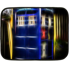 Famous Blue Police Box Fleece Blanket (mini) by HermanTelo