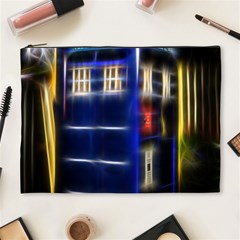 Famous Blue Police Box Cosmetic Bag (xl) by HermanTelo