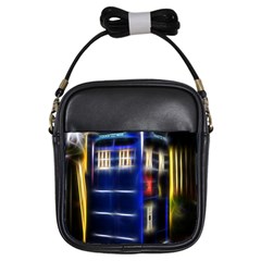 Famous Blue Police Box Girls Sling Bag