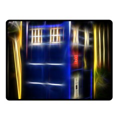 Famous Blue Police Box Fleece Blanket (small)