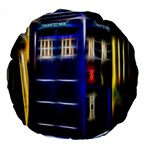 Famous Blue Police Box Large 18  Premium Round Cushions Front