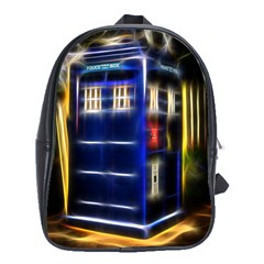 Famous Blue Police Box School Bag (xl) by HermanTelo