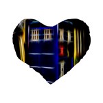 Famous Blue Police Box Standard 16  Premium Heart Shape Cushions Back