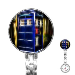 Famous Blue Police Box Stainless Steel Nurses Watch by HermanTelo