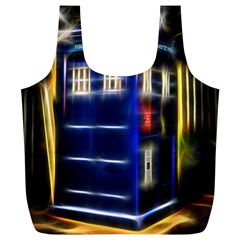 Famous Blue Police Box Full Print Recycle Bag (xl)