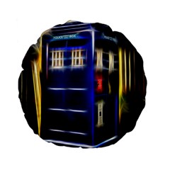 Famous Blue Police Box Standard 15  Premium Flano Round Cushions