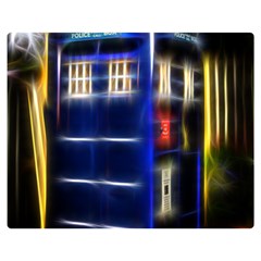 Famous Blue Police Box Double Sided Flano Blanket (medium)  by HermanTelo