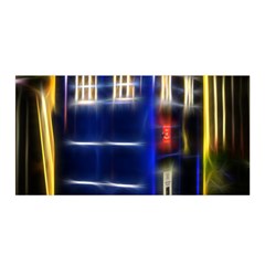 Famous Blue Police Box Satin Wrap by HermanTelo