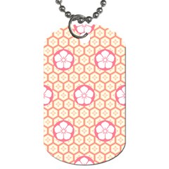 Floral Design Seamless Wallpaper Dog Tag (two Sides)