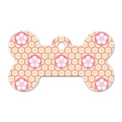 Floral Design Seamless Wallpaper Dog Tag Bone (one Side)