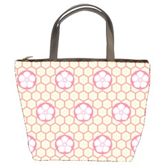 Floral Design Seamless Wallpaper Bucket Bag