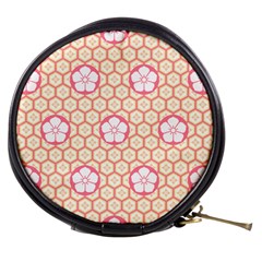 Floral Design Seamless Wallpaper Mini Makeup Bag