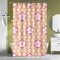 Floral Design Seamless Wallpaper Shower Curtain 48  X 72  (small) 