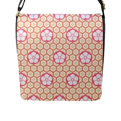 Floral Design Seamless Wallpaper Flap Closure Messenger Bag (l)