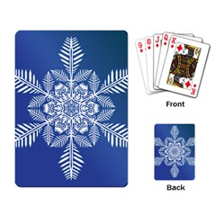 Flake Crystal Snow Winter Ice Playing Cards Single Design by HermanTelo