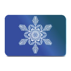 Flake Crystal Snow Winter Ice Plate Mats by HermanTelo