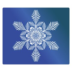 Flake Crystal Snow Winter Ice Double Sided Flano Blanket (small)  by HermanTelo