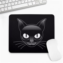 Grey Eyes Kitty Cat Large Mousepads