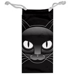 Grey Eyes Kitty Cat Jewelry Bag Back