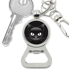 Grey Eyes Kitty Cat Bottle Opener Key Chain