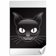 Grey Eyes Kitty Cat Canvas 24  X 36  by HermanTelo