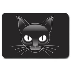 Grey Eyes Kitty Cat Large Doormat 