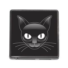 Grey Eyes Kitty Cat Memory Card Reader (square 5 Slot)