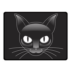 Grey Eyes Kitty Cat Fleece Blanket (small) by HermanTelo