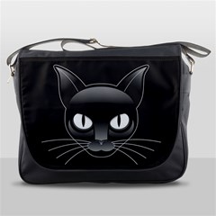 Grey Eyes Kitty Cat Messenger Bag