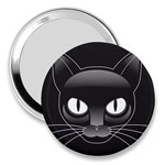 Grey Eyes Kitty Cat 3  Handbag Mirrors Front