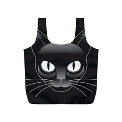 Grey Eyes Kitty Cat Full Print Recycle Bag (s) by HermanTelo