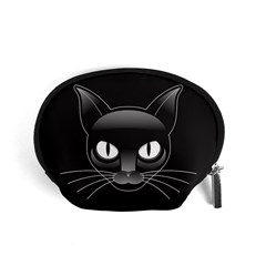 Grey Eyes Kitty Cat Accessory Pouch (small) by HermanTelo