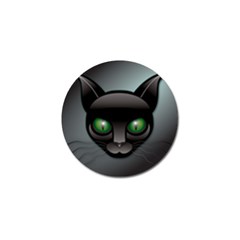 Green Eyes Kitty Cat Golf Ball Marker by HermanTelo