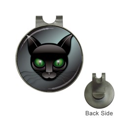 Green Eyes Kitty Cat Hat Clips With Golf Markers