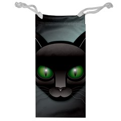 Green Eyes Kitty Cat Jewelry Bag