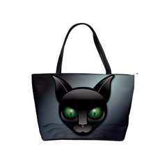 Green Eyes Kitty Cat Classic Shoulder Handbag by HermanTelo