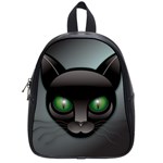 Green Eyes Kitty Cat School Bag (Small) Front