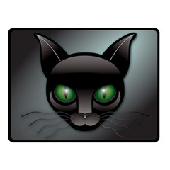 Green Eyes Kitty Cat Fleece Blanket (small)