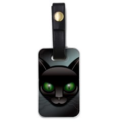 Green Eyes Kitty Cat Luggage Tag (one Side) by HermanTelo