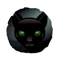 Green Eyes Kitty Cat Standard 15  Premium Round Cushions