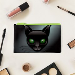 Green Eyes Kitty Cat Cosmetic Bag (xs)