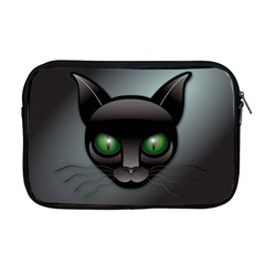 Green Eyes Kitty Cat Apple Macbook Pro 17  Zipper Case by HermanTelo