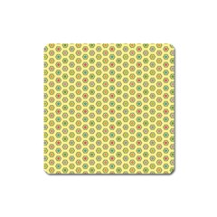 Hexagonal Pattern Unidirectional Yellow Square Magnet by HermanTelo