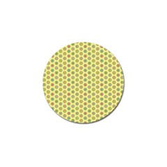 Hexagonal Pattern Unidirectional Yellow Golf Ball Marker (4 Pack) by HermanTelo